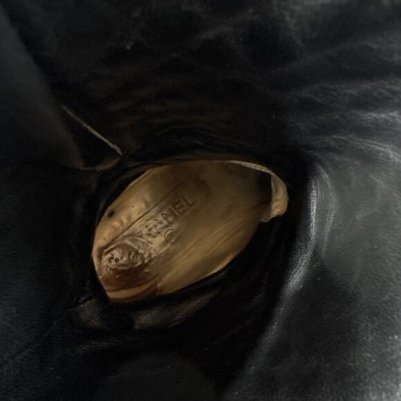 CHANEL Black Quilted Combat Boots - Picture 8 of 15